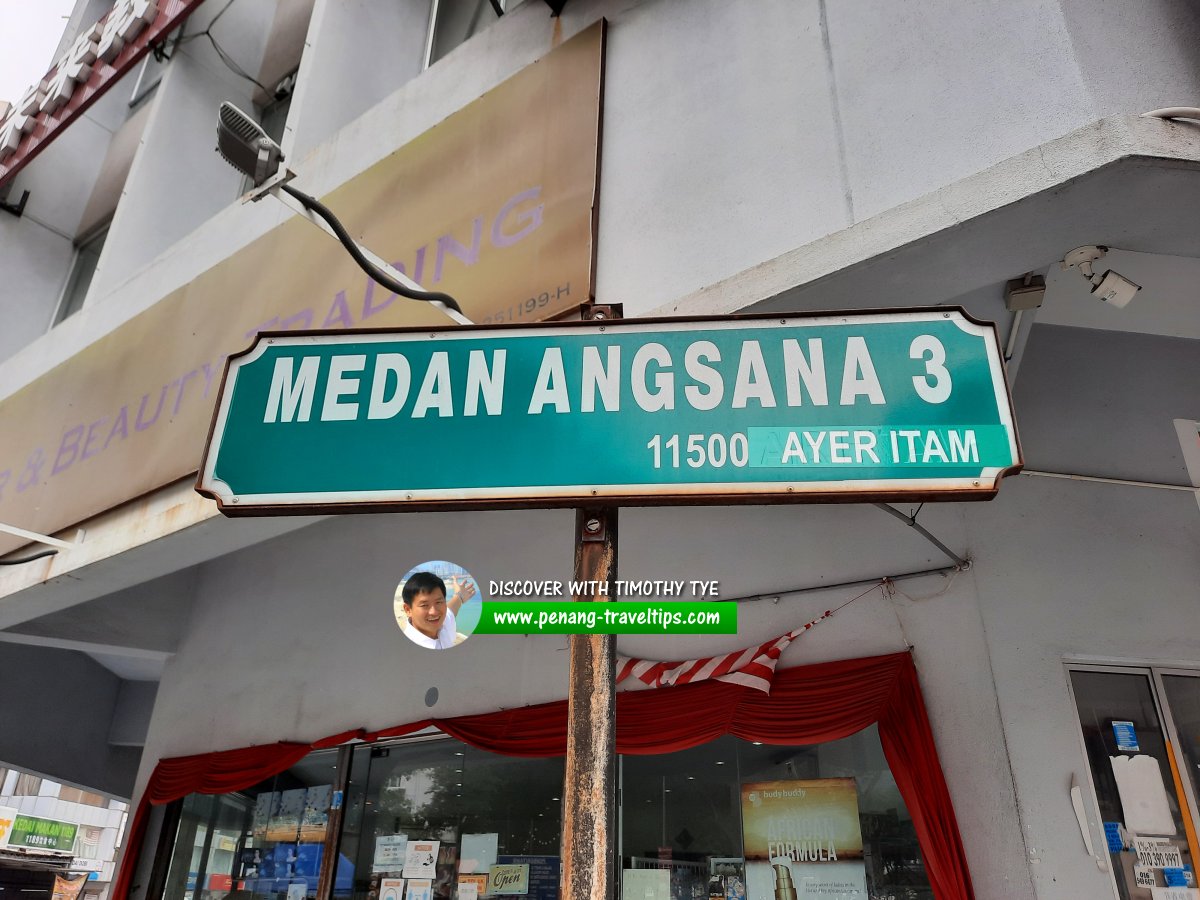 Medan Angsana 3 roadsign