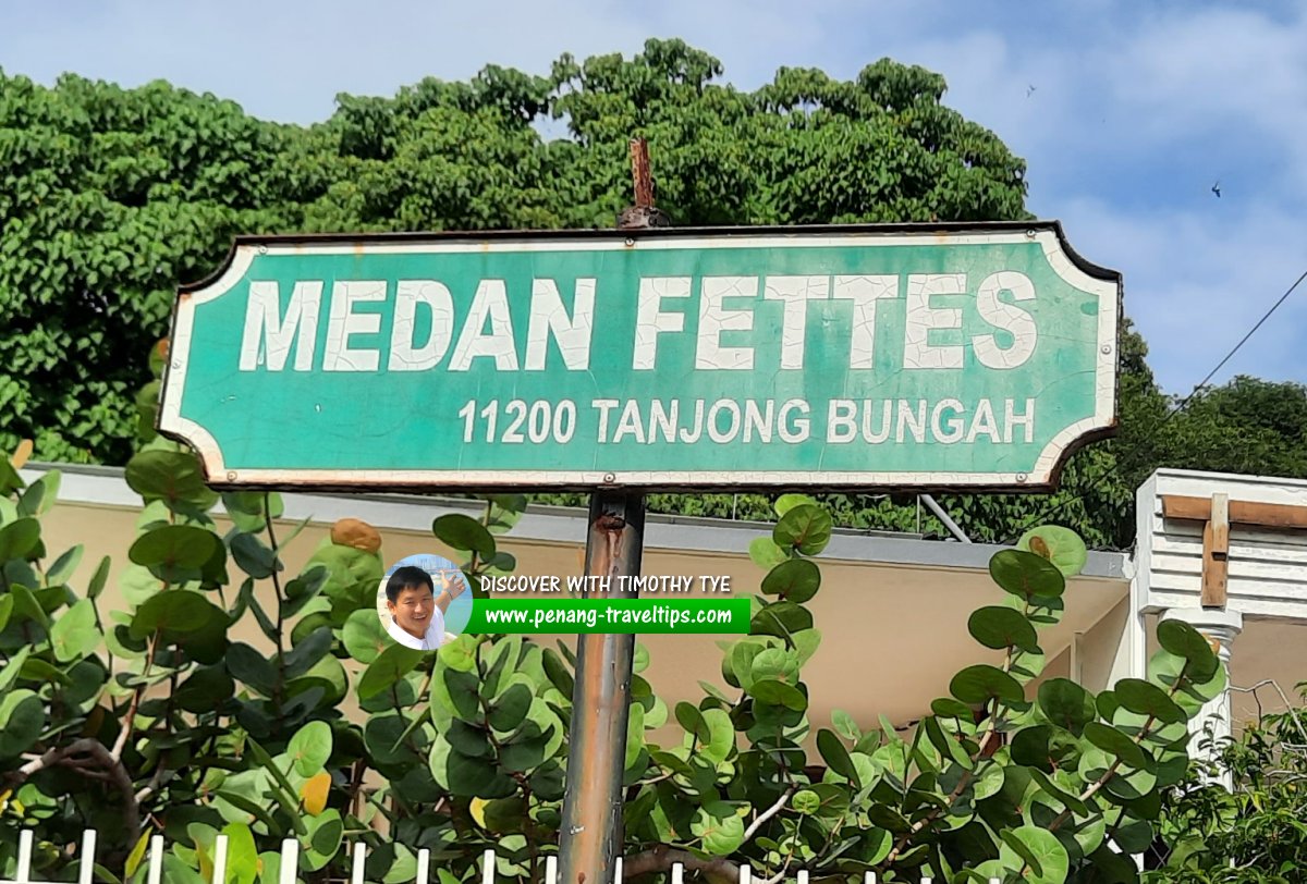 Medan Fettes roadsign