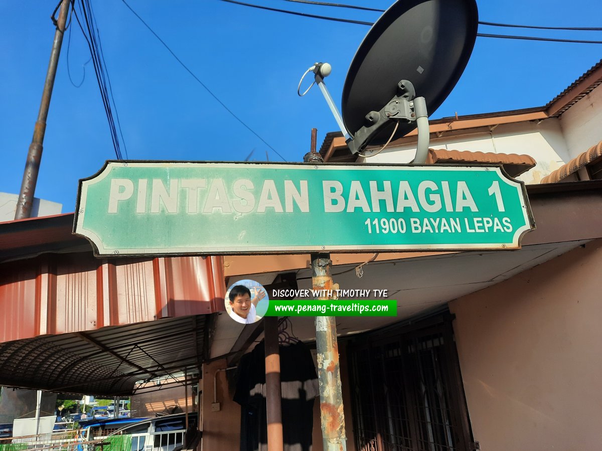 Pintasan Bahagia 1 roadsign