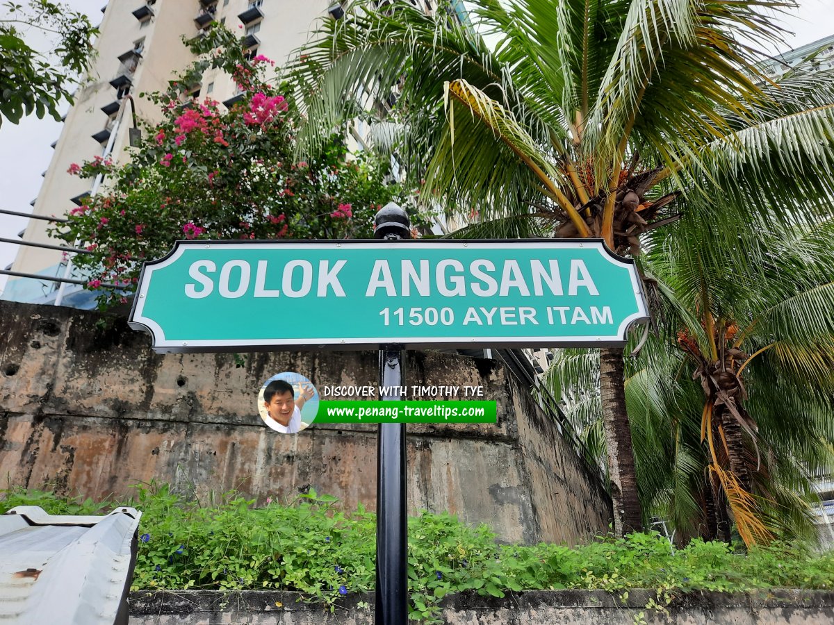Solok Angsana roadsign