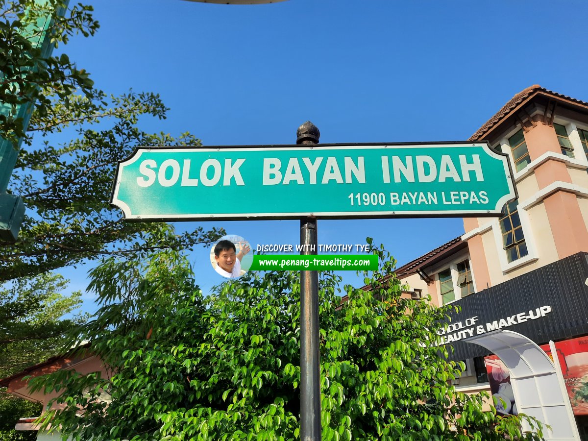 Solok Bayan Indah roadsign