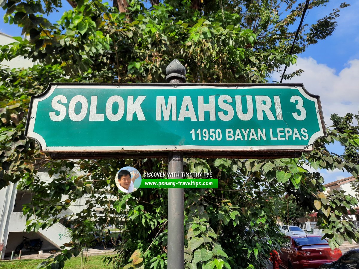 Solok Mahsuri 3 roadsign
