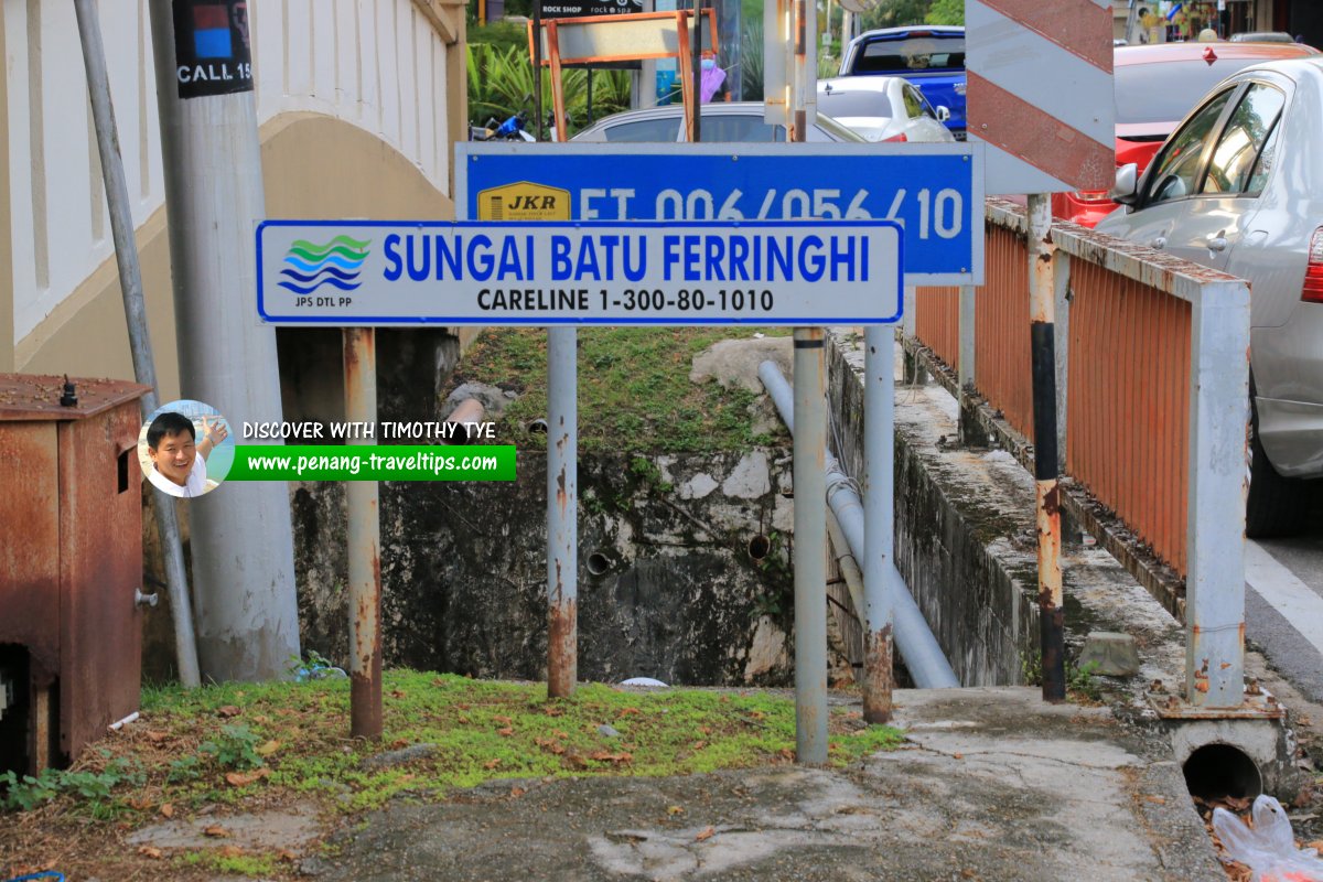 Sungai Batu Ferringhi signboard
