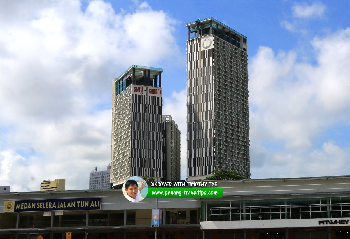 Swiss-Garden Hotel, as seen from Medan Selera Jalan Tun Ali