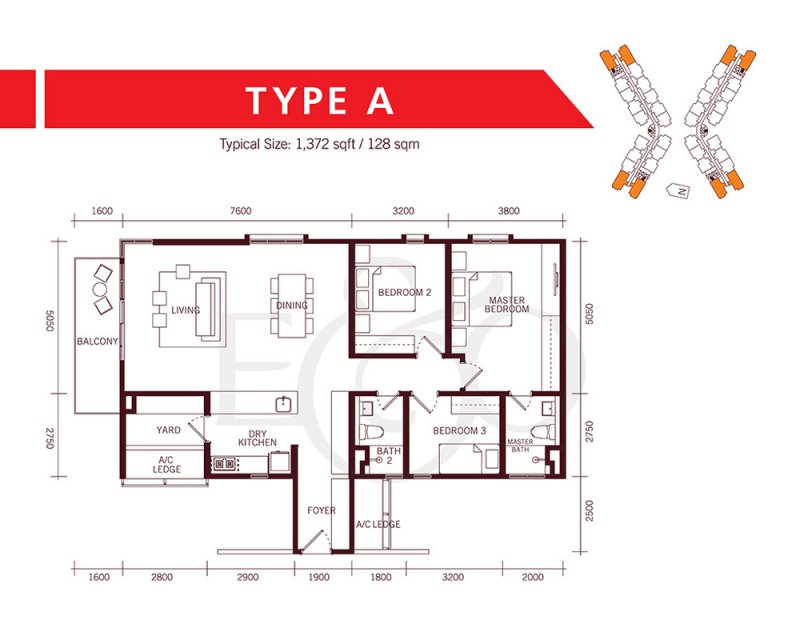 The Tamarind Unit Floor Plan