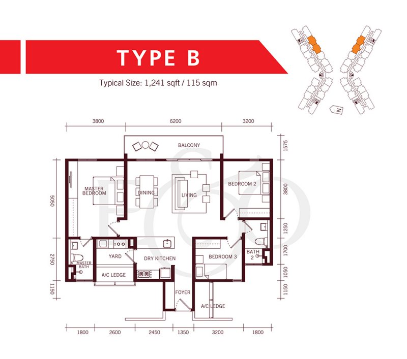 The Tamarind Unit Floor Plan