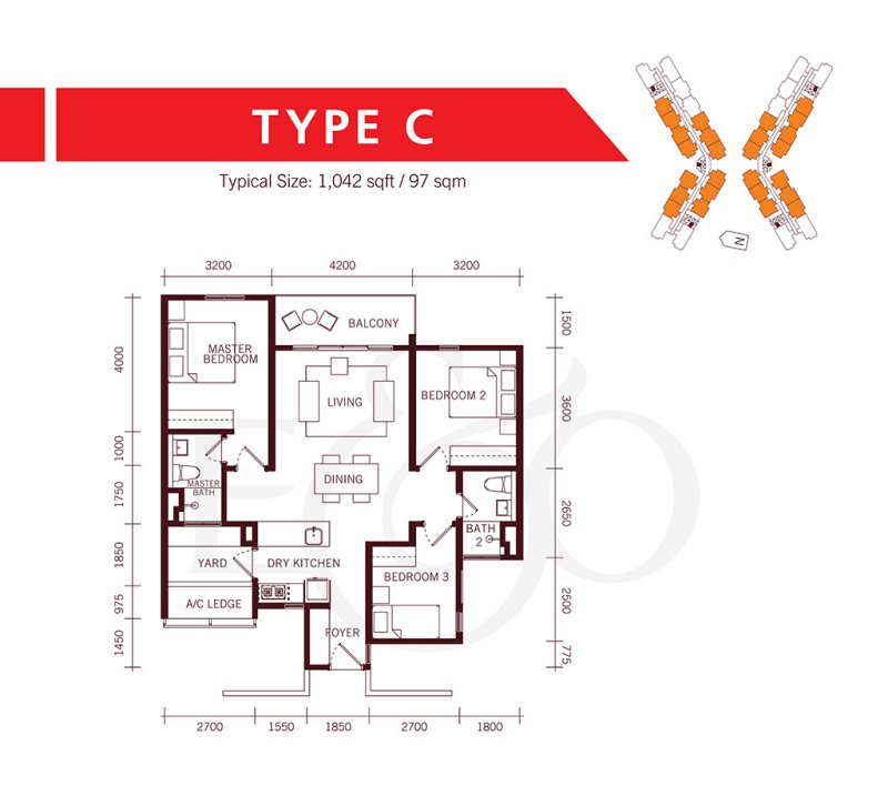 The Tamarind Unit Floor Plan