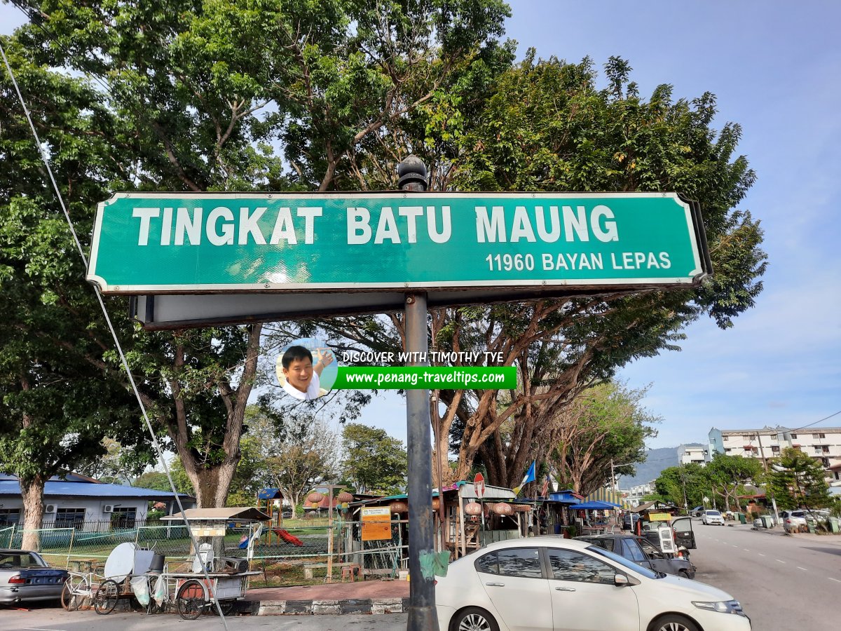 Tingkat Batu Maung roadsign