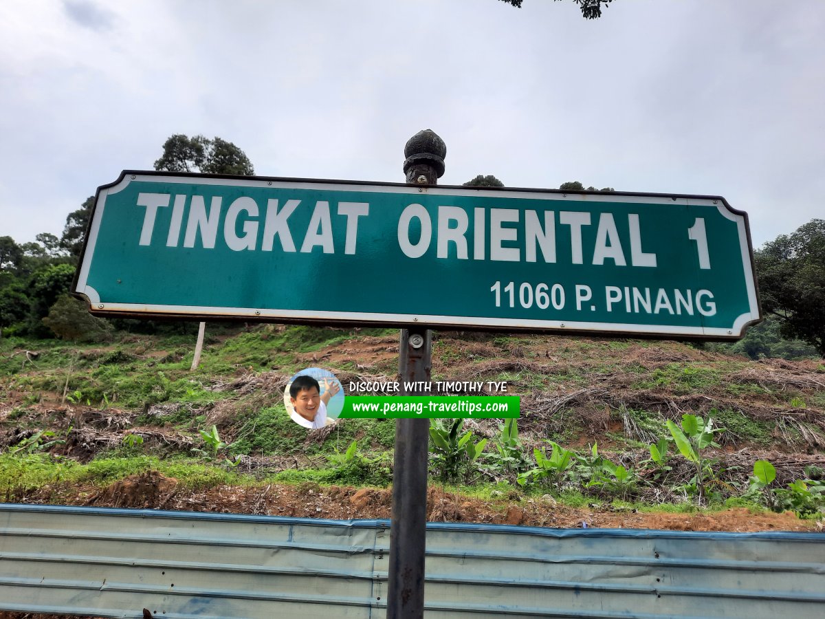 Tingkat Oriental 1 roadsign