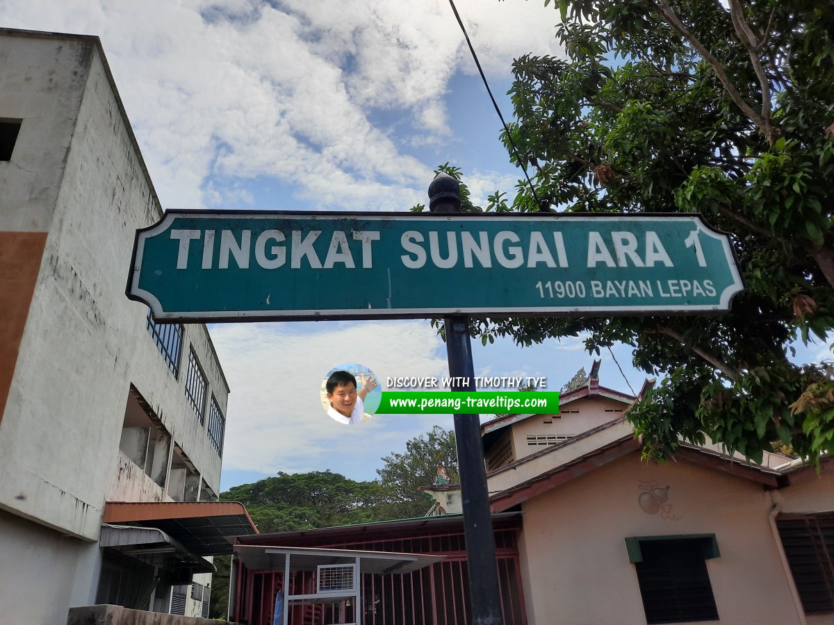 Tingkat Sungai Ara 1 roadsign