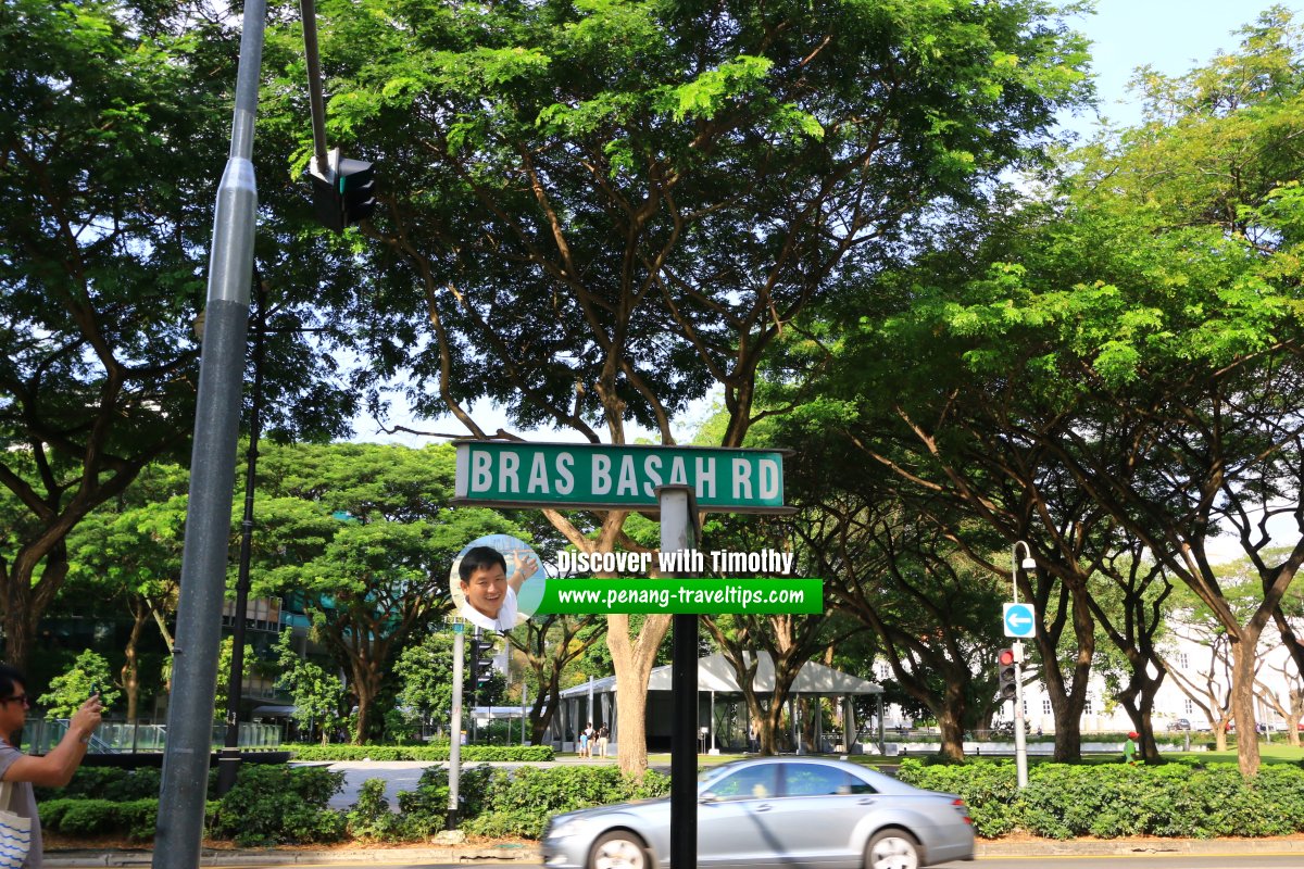 Bras Basah Road roadsign