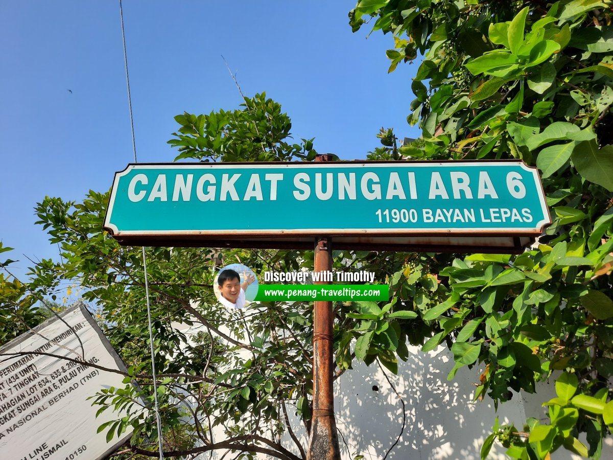 Cangkat Sungai Ara 6 roadsign