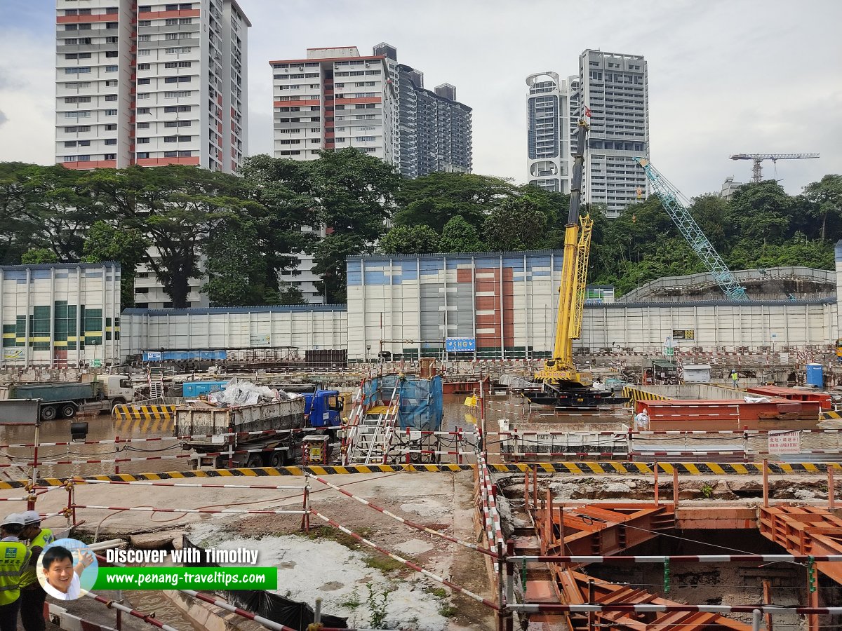Cantonment MRT Station construction site