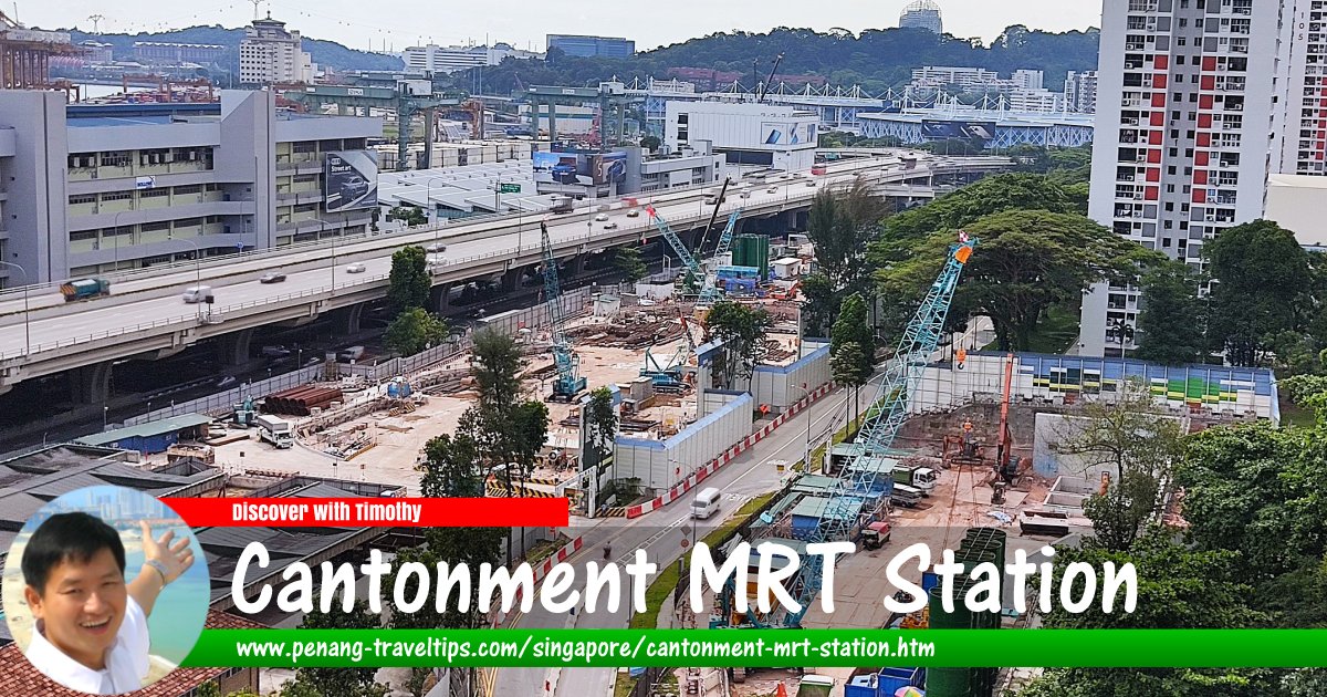 Cantonment MRT Station under construction