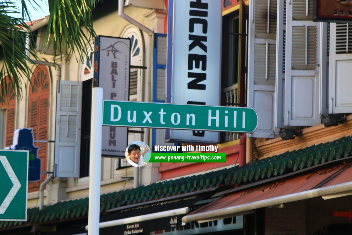 Duxton Hill roadsign