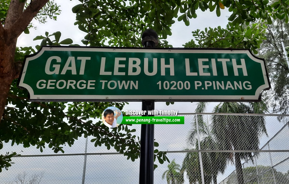 Gat Lebuh Leith roadsign