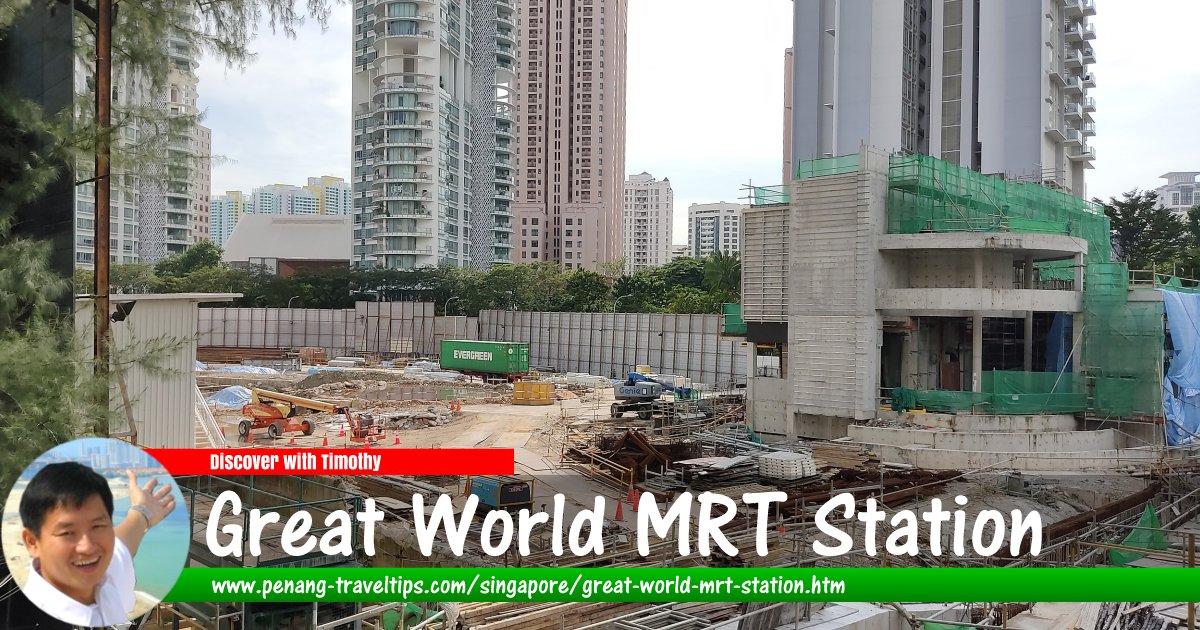 Great World MRT Station under construction