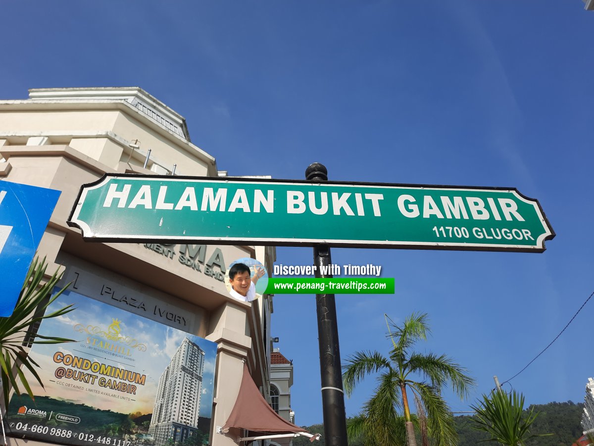 Halaman Bukit Gambir roadsign