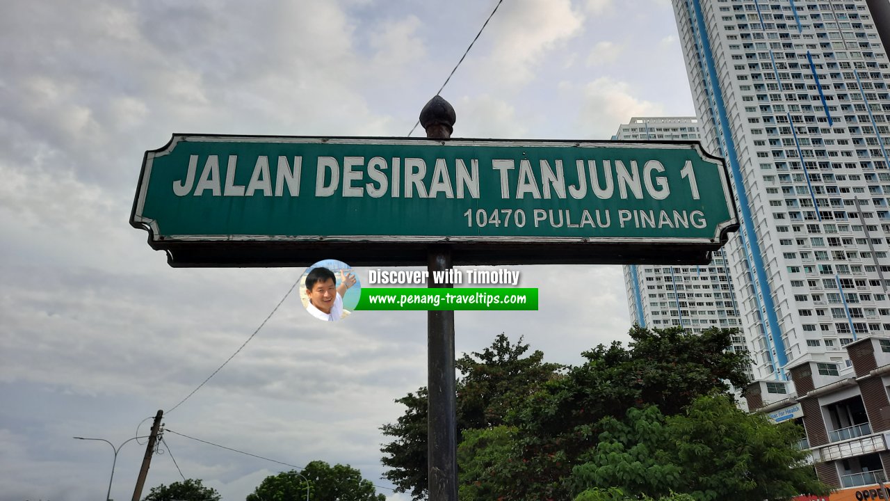 Jalan Desiran Tanjung 1 roadsign