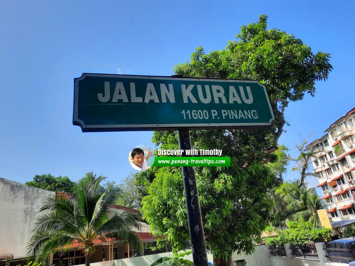 Jalan Kurau roadsign