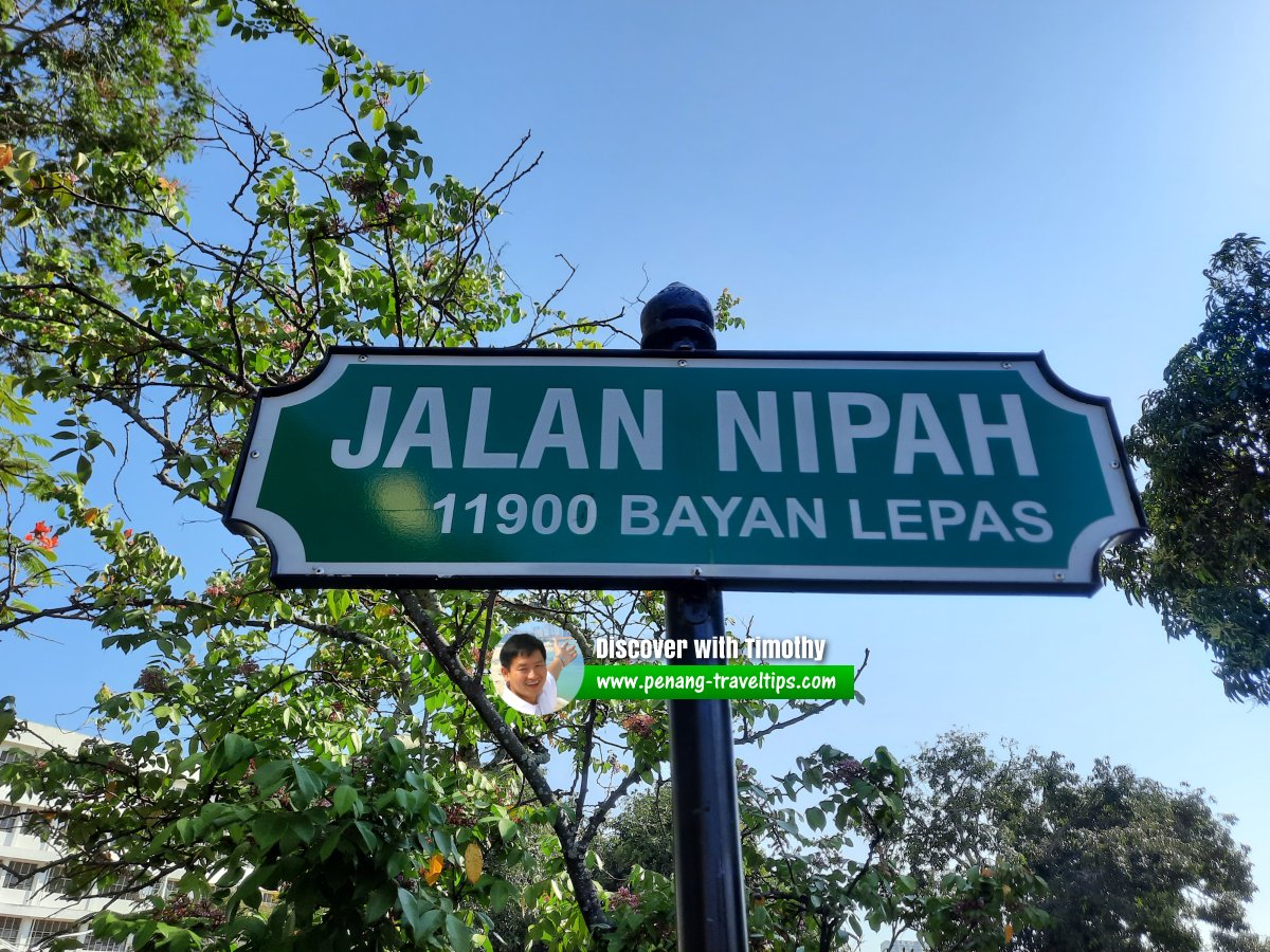 Jalan Nipah roadsign