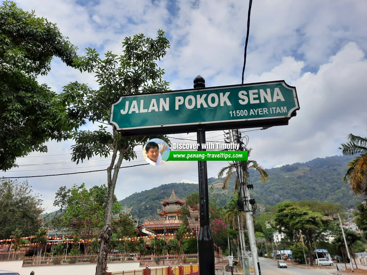 Jalan Pokok Sena roadsign