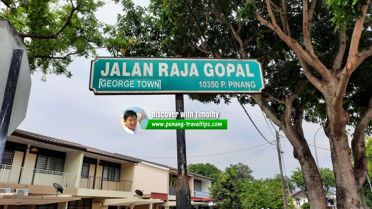 Jalan Raja Gopal roadsign