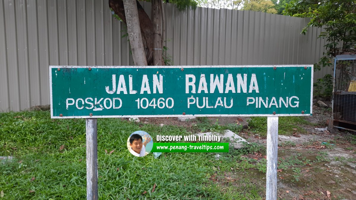 Jalan Rawana roadsign