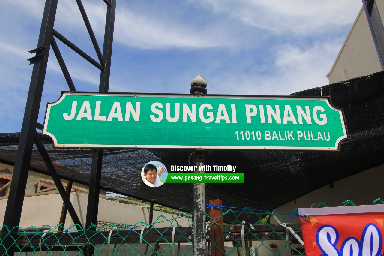 Jalan Sungai Pinang (Balik Pulau) road sign