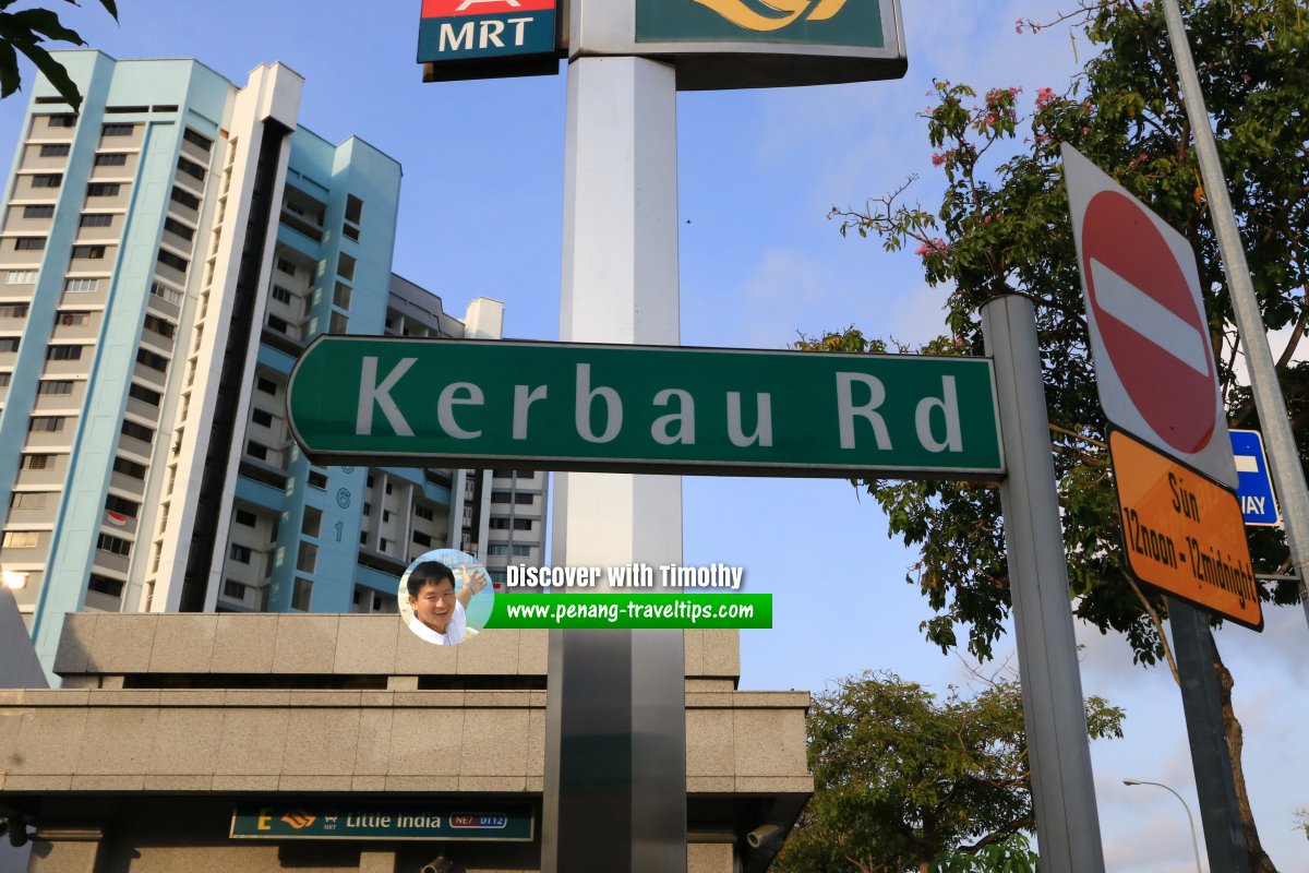 Kerbau Road roadsign