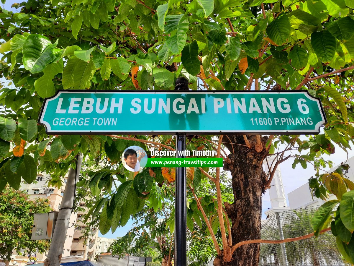 Lebuh Sungai Pinang 6 roadsign