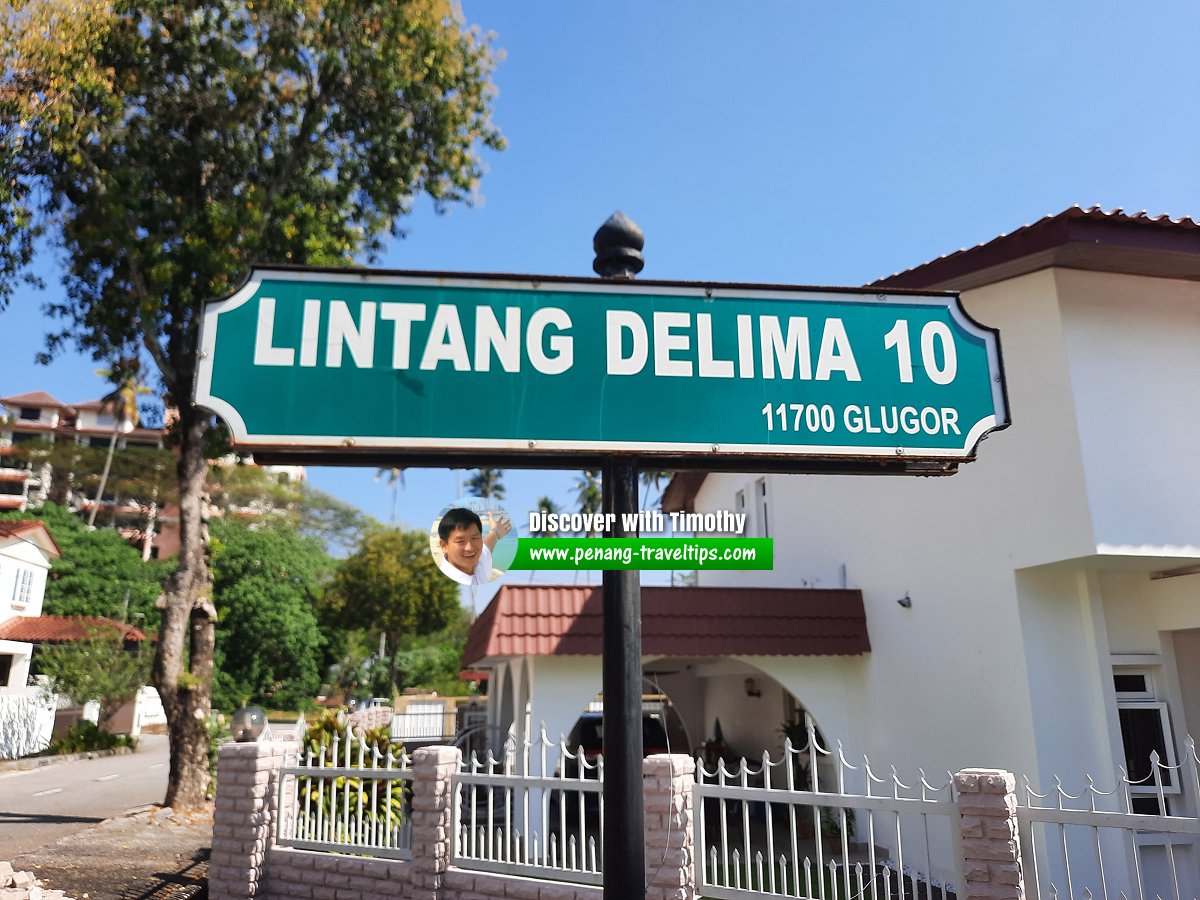 Lintang Delima 10 roadsign