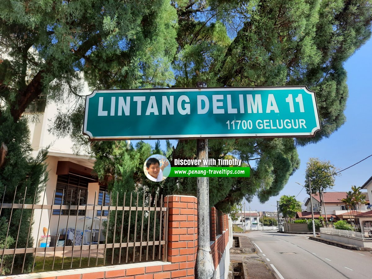 Lintang Delima 11 roadsign