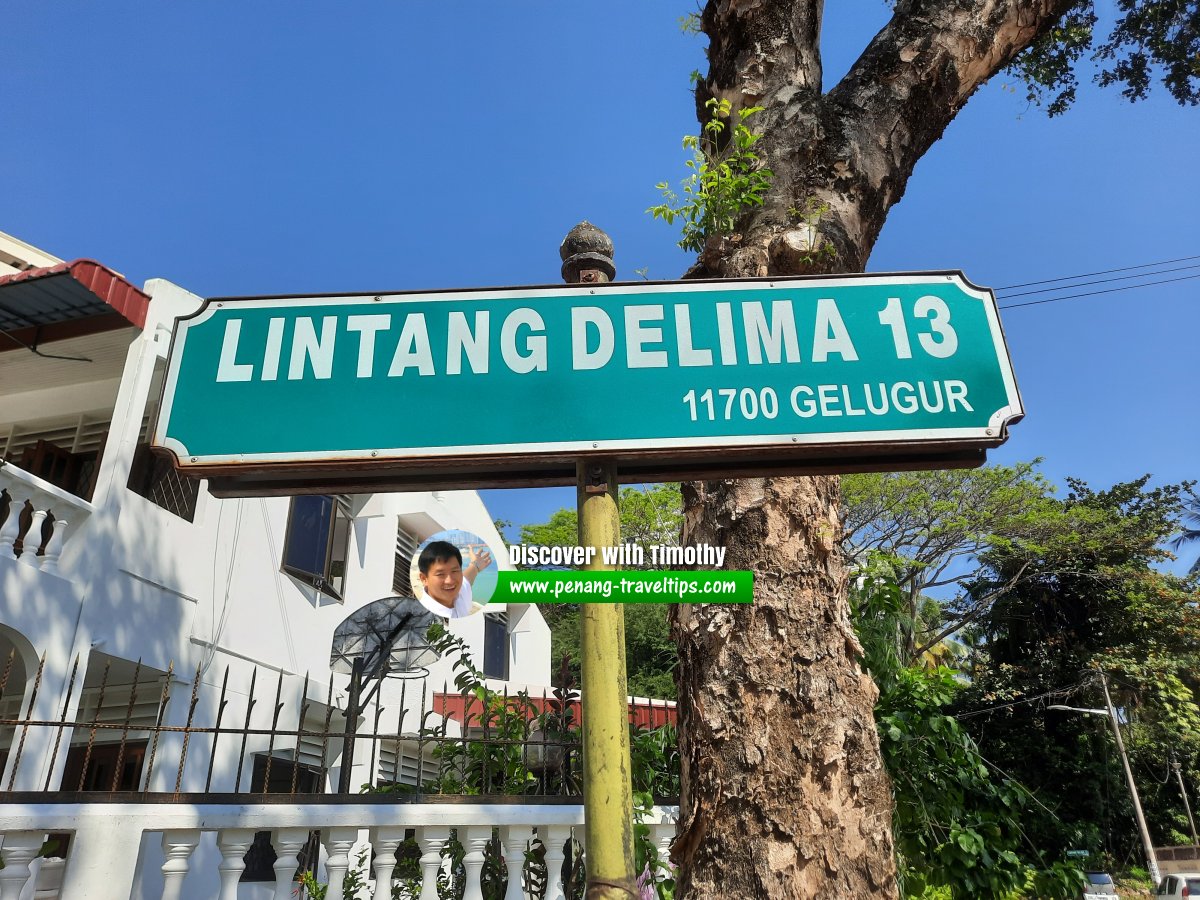 Lintang Delima 13 roadsign