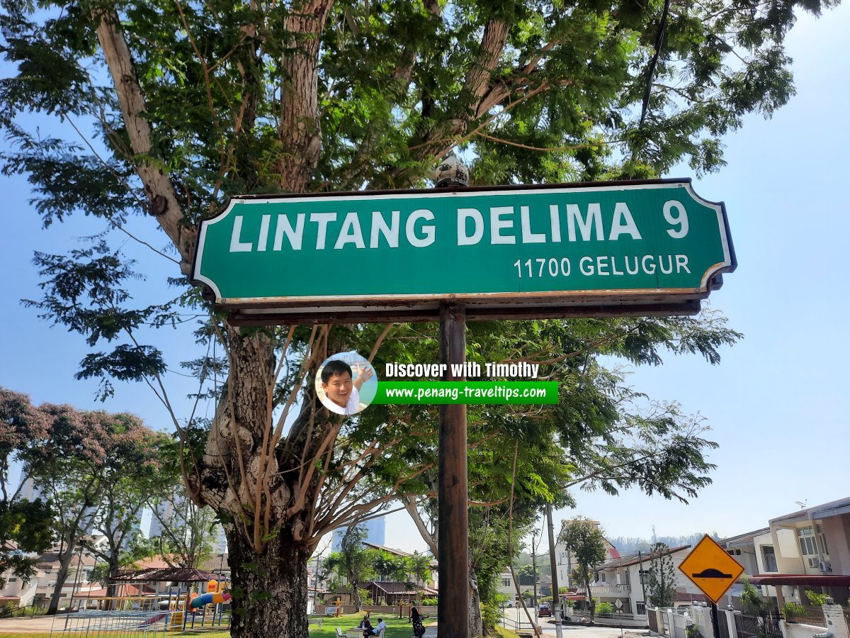 Lintang Delima 9 roadsign