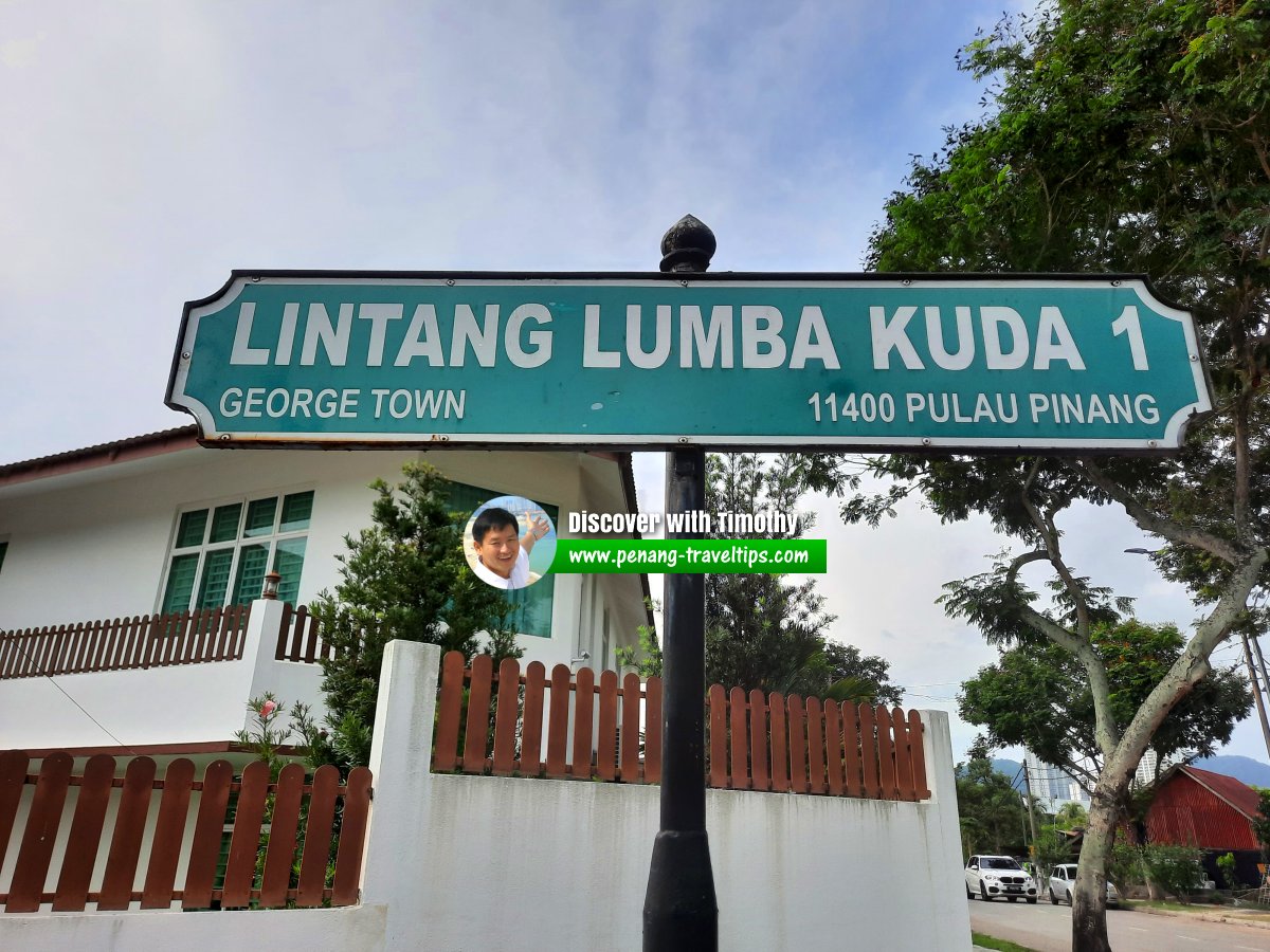 Lintang Lumba Kuda roadsign