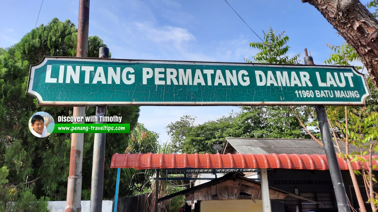 Lintang Permatang Damar Laut roadsign