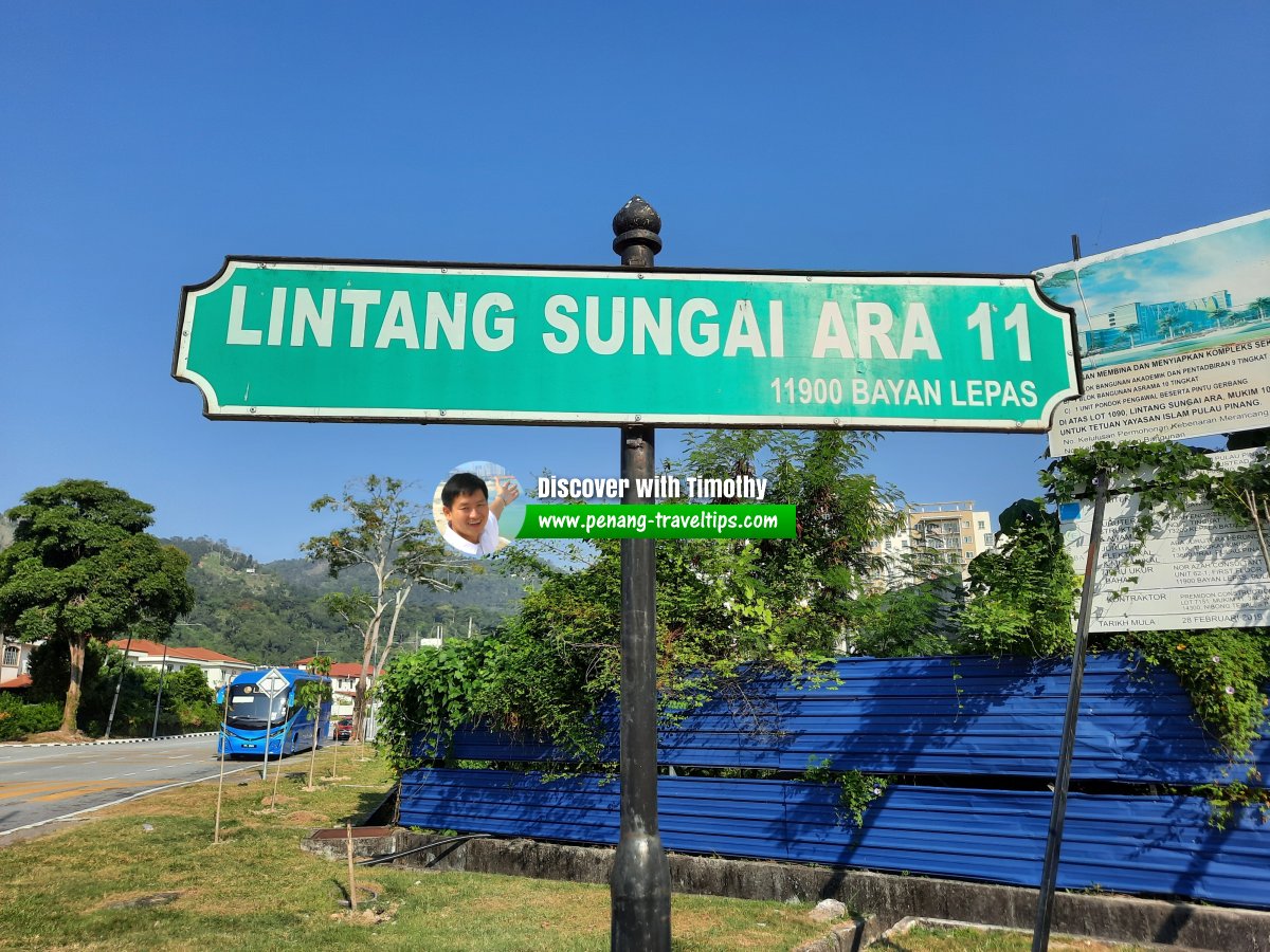 Lintang Sungai Ara 11 roadsign