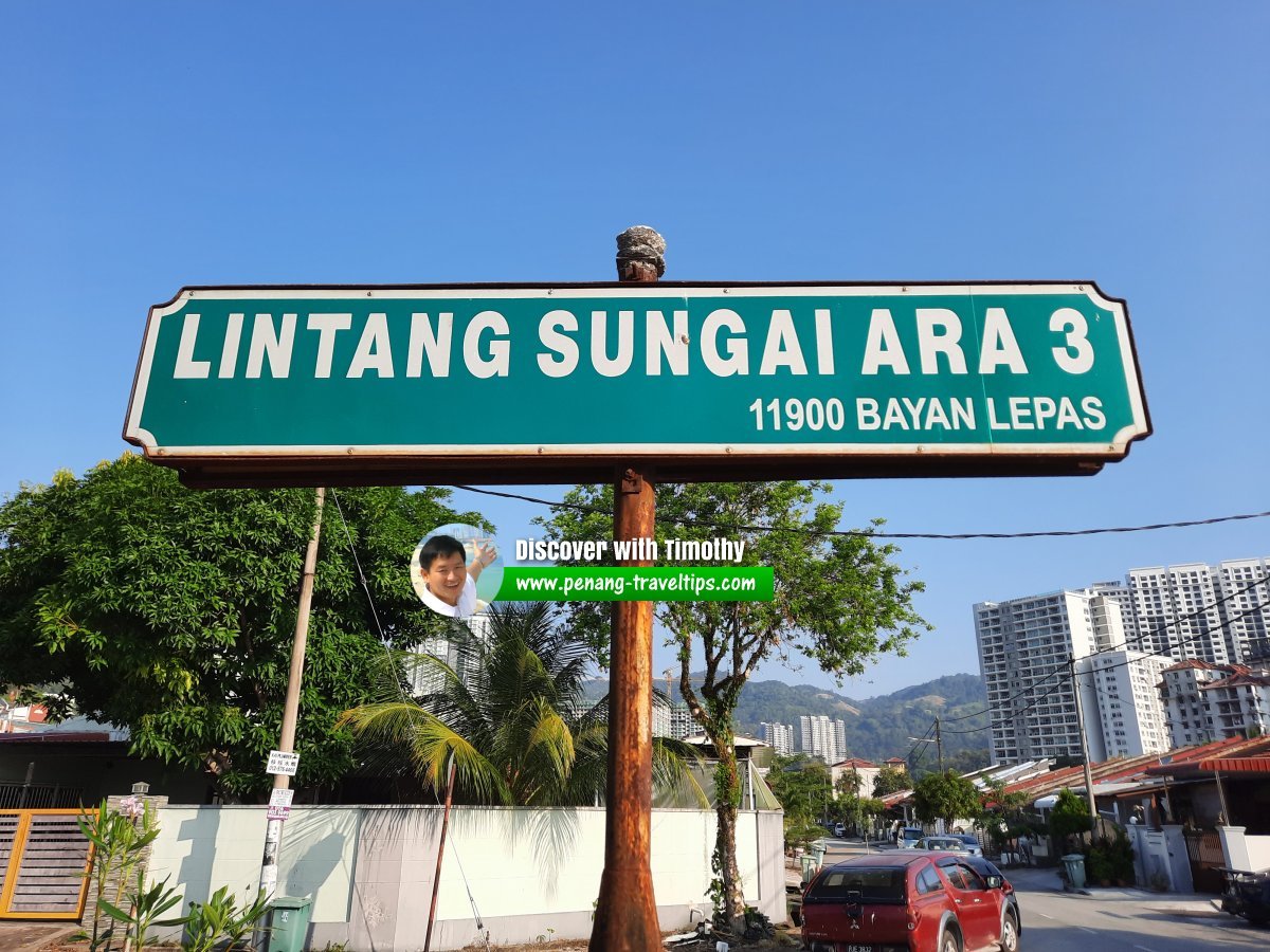 Lintang Sungai Ara 3 roadsign