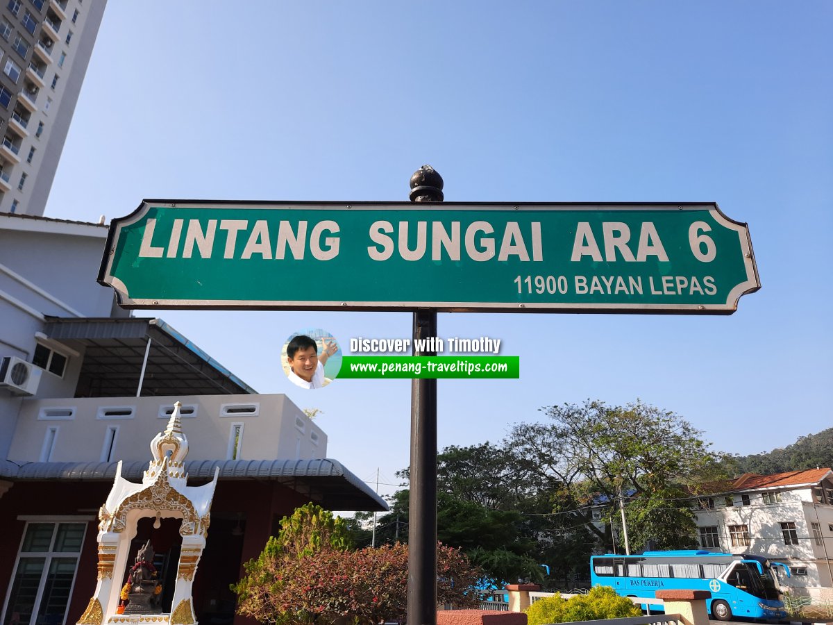 Lintang Sungai Ara 6 roadsign