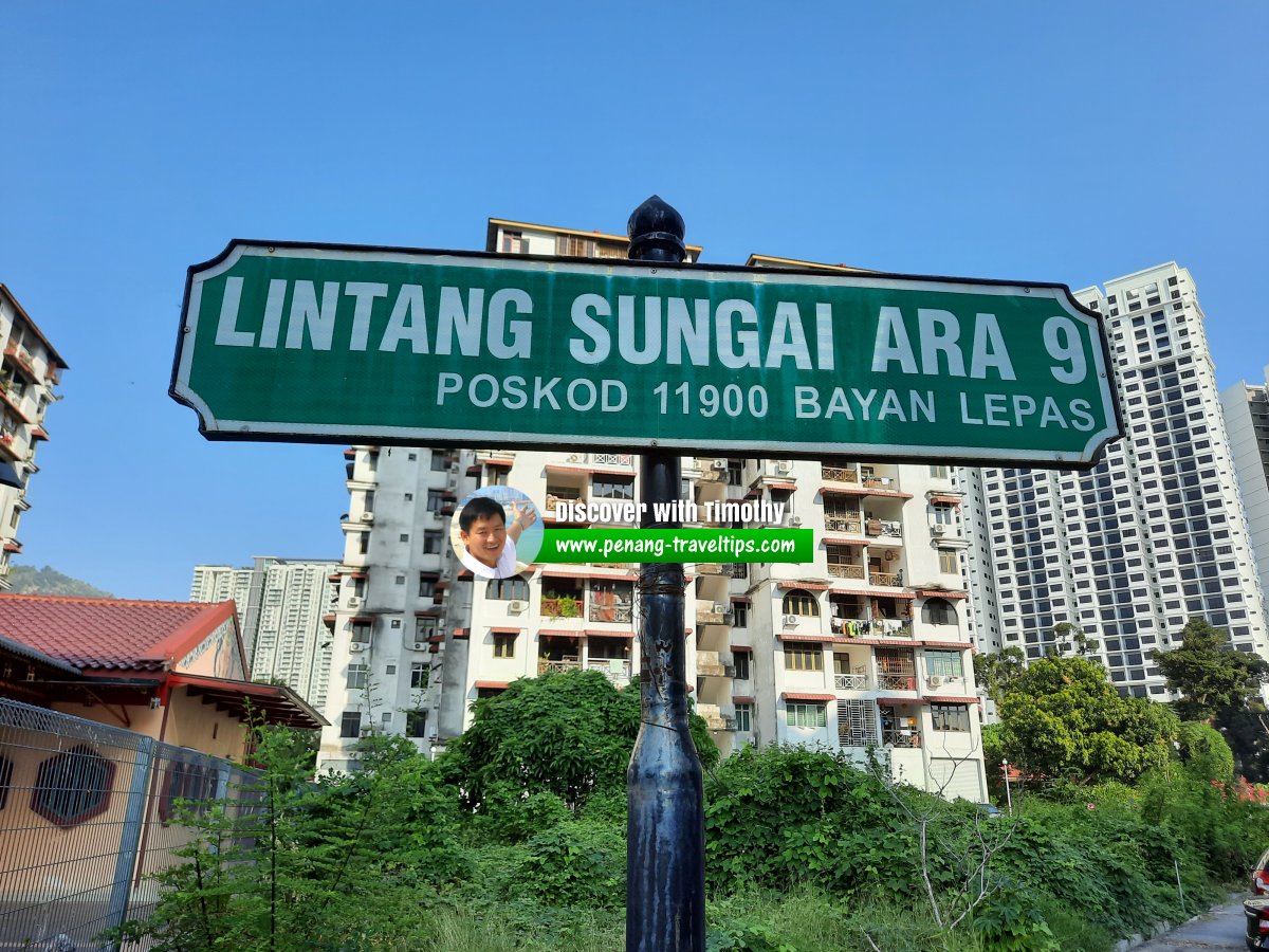 Lintang Sungai Ara 9 roadsign