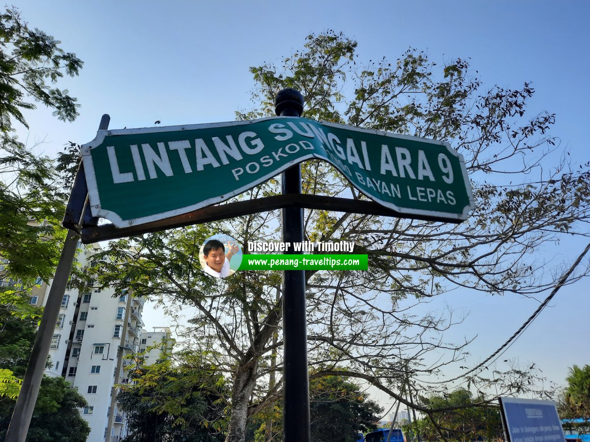 Lintang Sungai Ara 9 roadsign