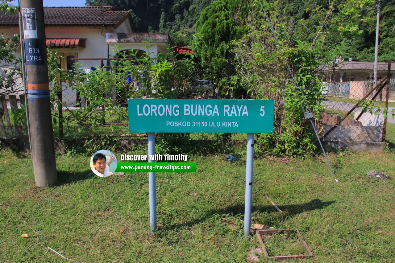 Lorong Bunga Raya 5 roadsign