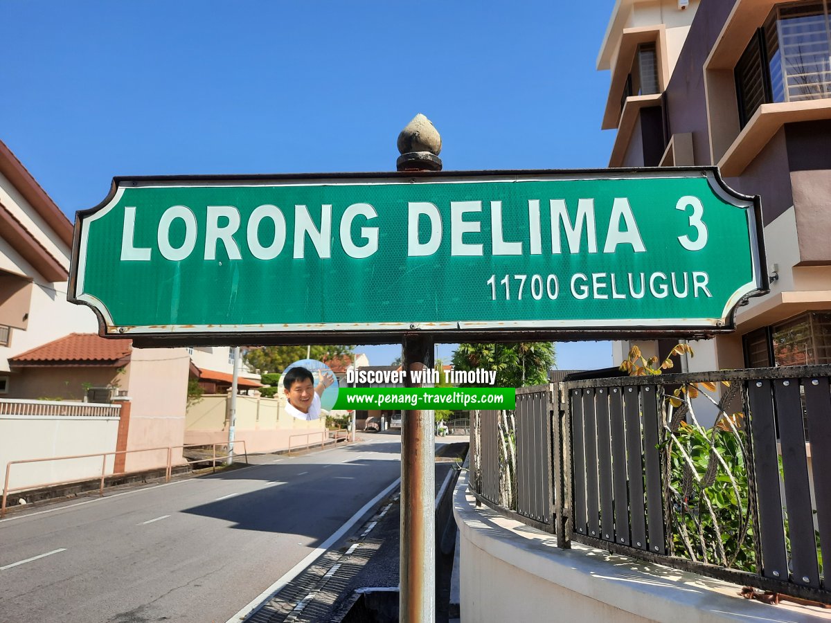 Lebuh Delima 3 roadsign