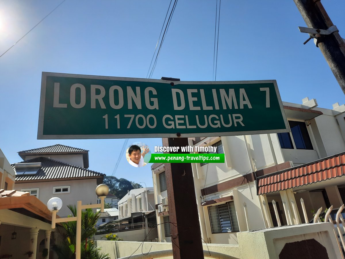 Lorong Delima 7 roadsign