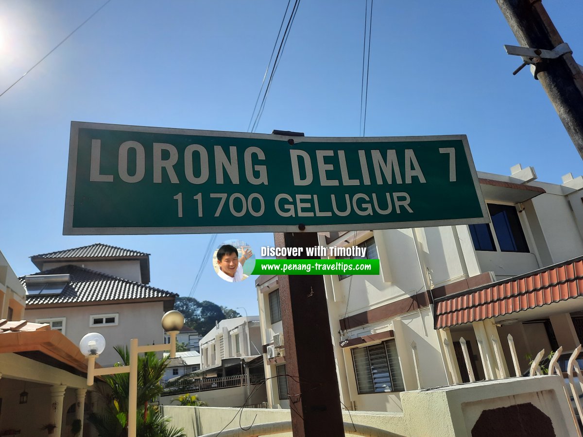 Lebuh Delima 7 roadsign