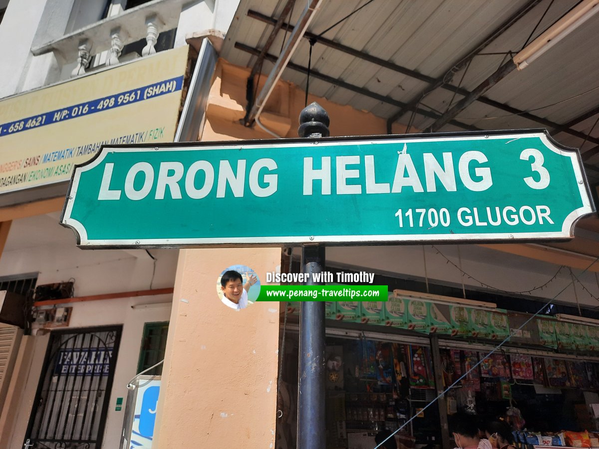 Lorong Helang 3 roadsign