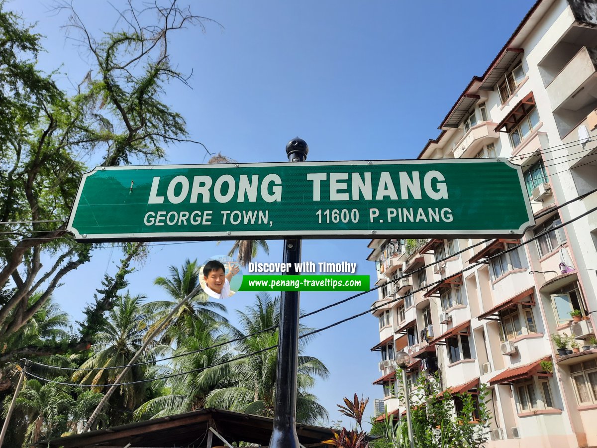 Lorong Tenang roadsign