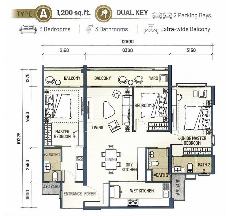 Lucerne Residences, Type A