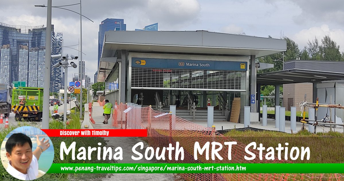 Marina South MRT Station under construction